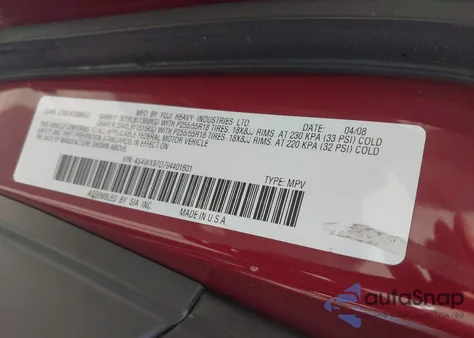 2009 Subaru Tribeca Limited 7-Passenger/Special Edition 7-Passenger из США, поврежденный, VIN 4S4WX97D794401601